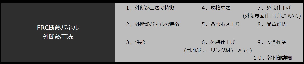 複合断熱パネル工法（FRC外断熱パネル工法）